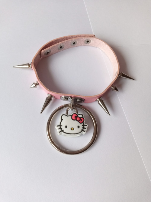 HELLO KITTY obojek růžový s hroty — foto 4
