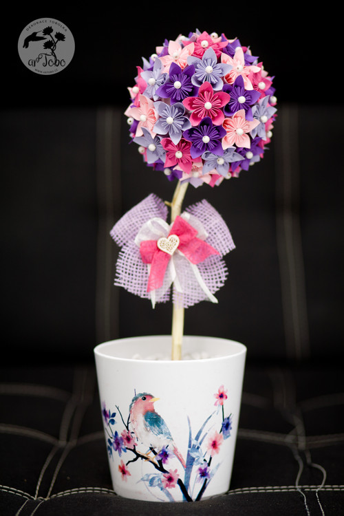 Kusudama strom v květináči — foto 3