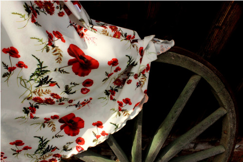 Sukně půlkolová Poppy white — foto 5