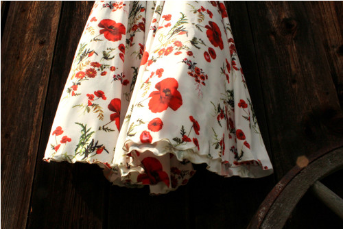 Sukně půlkolová Poppy white — foto 4