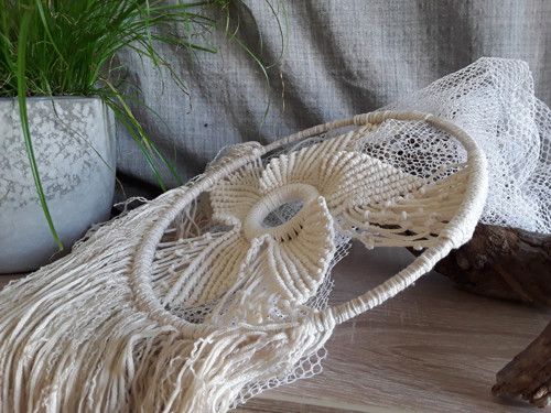 Autorské macramé " Květ v kruhu " — foto 6