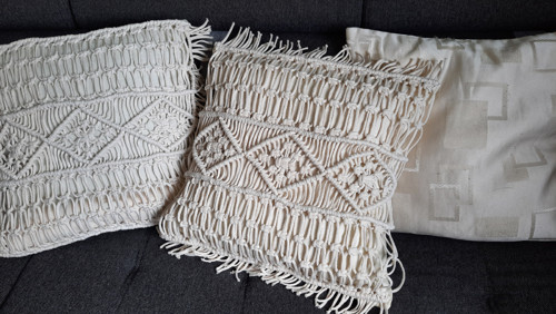 Macramé povlak na polštář 40x40cm — foto 2