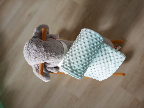 Dětská minky deka .. mentolová — foto 2