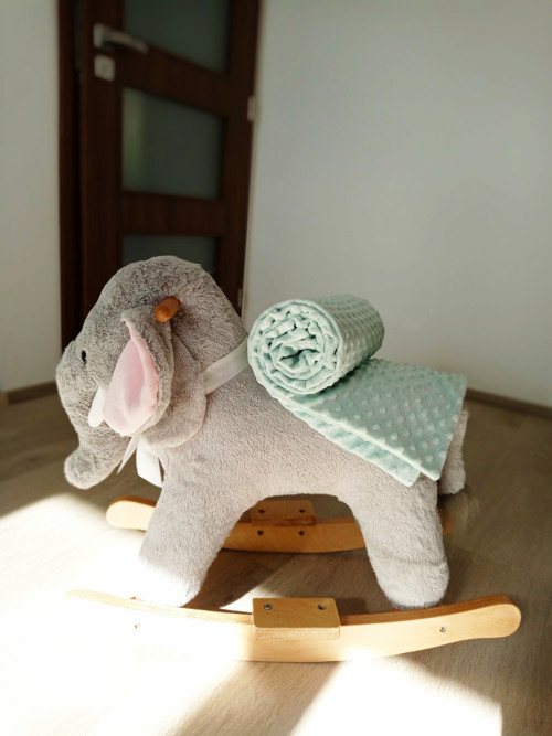 Dětská minky deka .. mentolová — foto 4