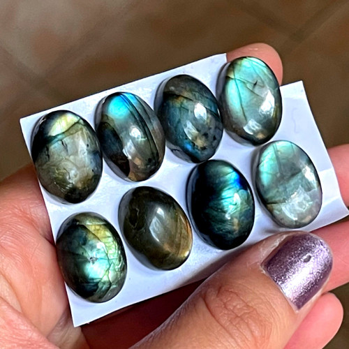 Labradorit kabošon ovál / 18x13mm (č.1) — foto 2