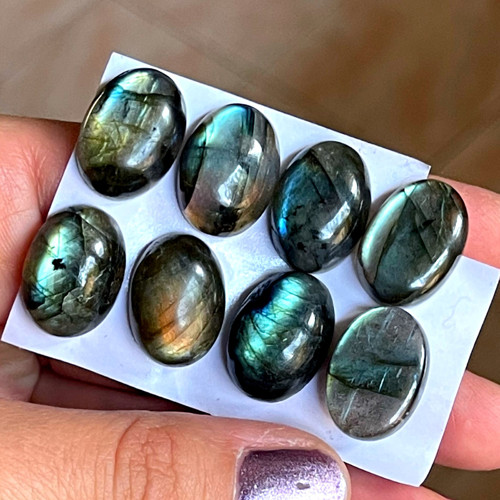 Labradorit kabošon ovál / 18x13mm (č.1) — foto 3