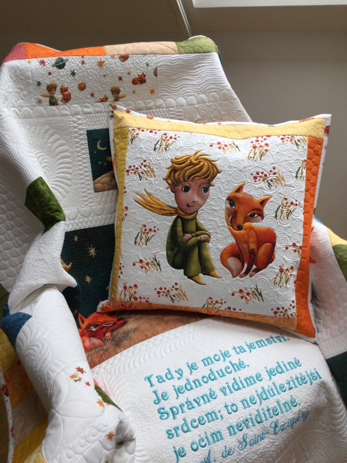 Malý princ no. 1. / patchworková prošívaná deka — foto 5