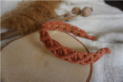 Macramé čelenka Terracotta — foto 3