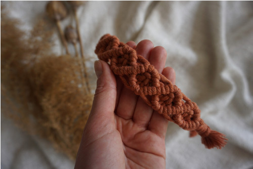 Macramé čelenka Terracotta — foto 4