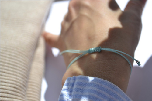 Zelení lístků . . .macramé náramek (Ag) — foto 3