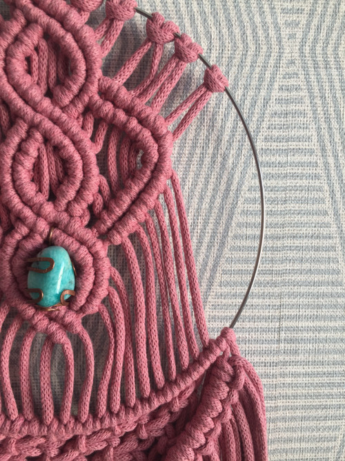 Macramé dreamcatcher s amazonitem — foto 2