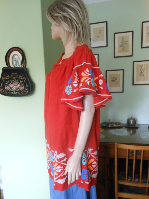 Vyšívaná boho halena, tunika, vel.48 — foto 4