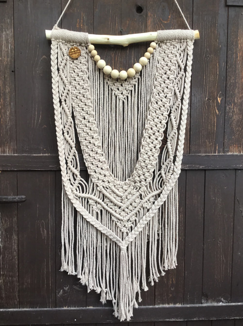 Macrame závěsná dekorace korálky — foto 3