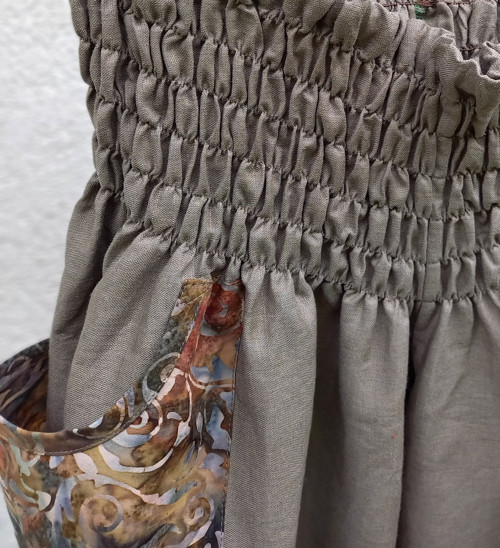 Turecké kalhoty Khaki-lněné — foto 4