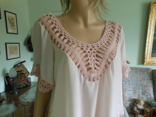Boho tunika s třásněmi, vel.UNI — foto 3