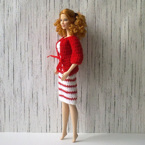 Oblečky pro Barbie - šaty, kabátek — foto 2