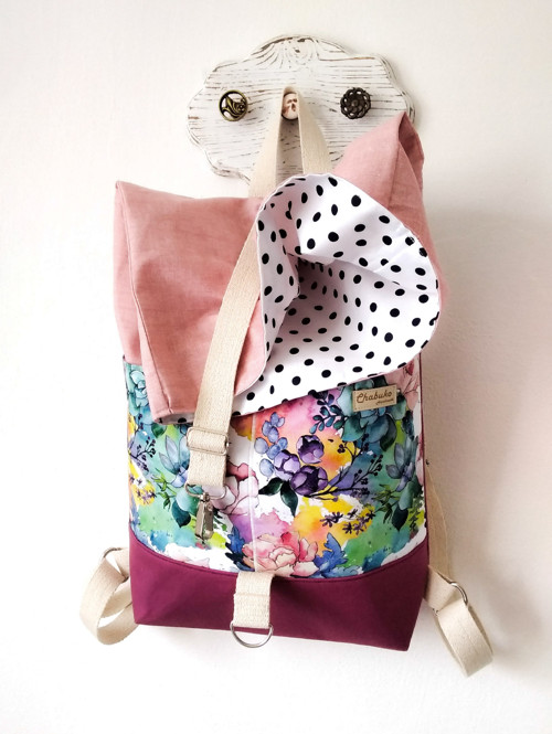 Rolltop batoh Pestrofarebné kvety — foto 2