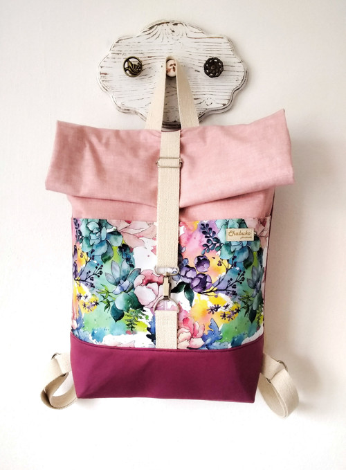 Rolltop batoh Pestrofarebné kvety — foto 5
