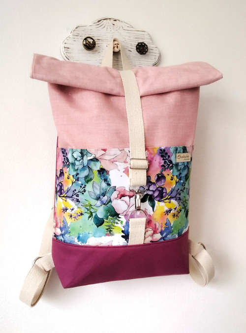 Rolltop batoh Pestrofarebné kvety — foto 3