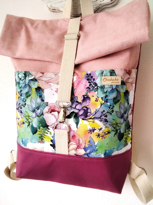Rolltop batoh Pestrofarebné kvety — foto 4