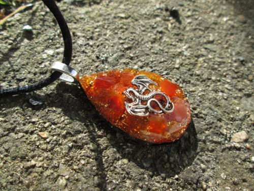 Org. šperk ,, Dračí vitality " s karneolem — foto 5