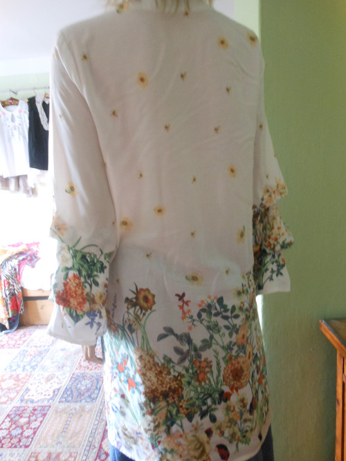 Boho tunika s květy, vel.S/M — foto 5