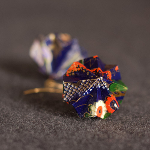 Origami náušnice – kosatce — foto 3