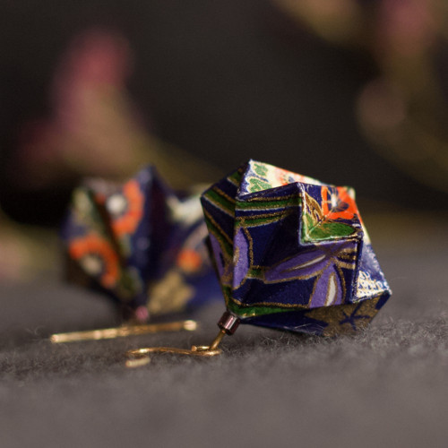 Origami náušnice – kosatce — foto 4