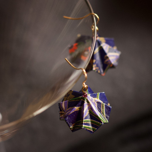 Origami náušnice – kosatce — foto 5