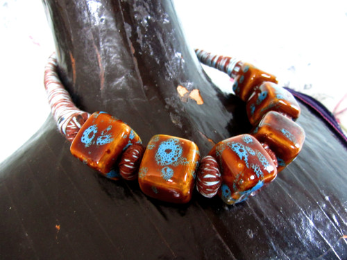 Náhrdelník keramický etno boho — foto 3