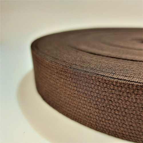 Popruh bavlněný 30mm hnědý — foto 3