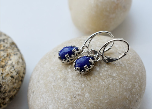 Náušnice lapis lazuli - Ag — foto 4