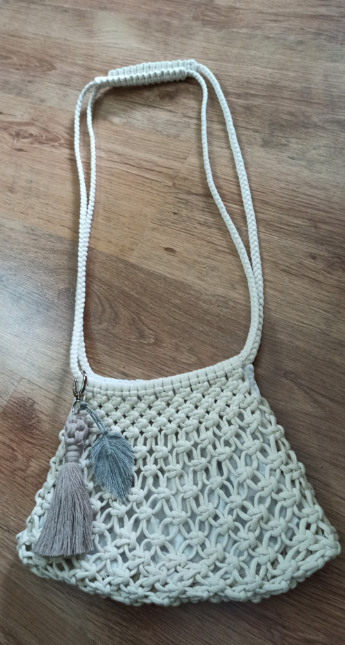 Taška drhaná krémová — foto 2