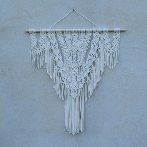 Macramé dekorace - ecru — foto 2