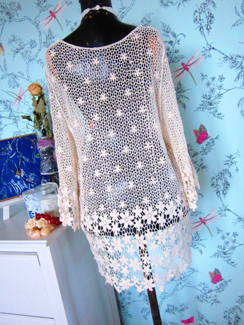 Svetřík halenka boho háčkovaný — foto 5