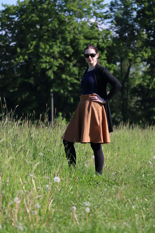 Lněná zavinovací sukně — foto 3