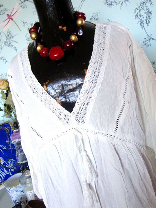 Jupénka bílá boho rustikální — foto 3