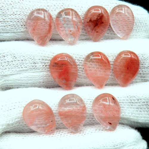 Křišťál 14 x 10 mm * Cherry quartz . — foto 5
