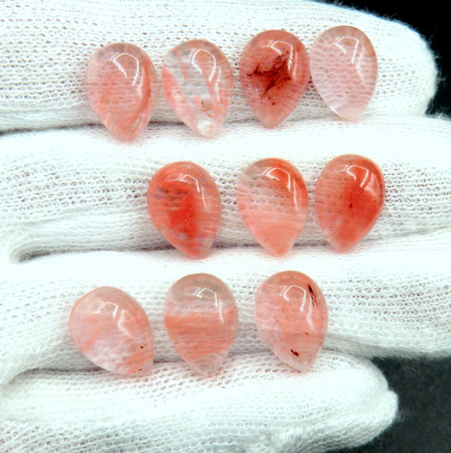Křišťál 14 x 10 mm * Cherry quartz . — foto 4