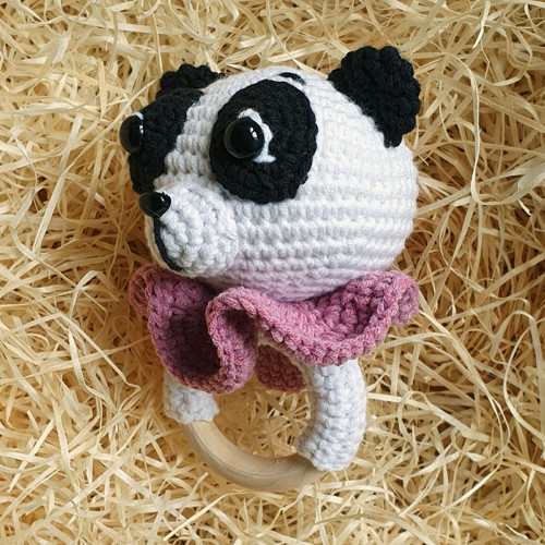 Chrastítko panda růžová — foto 2