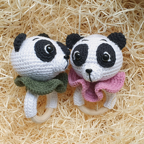 Chrastítko panda růžová — foto 4