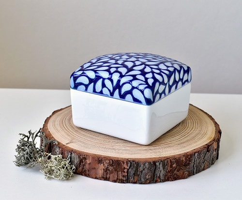 Porcelánová dóza Kobaltová originál — foto 2