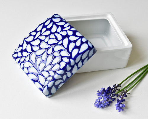 Porcelánová dóza Kobaltová originál — foto 3