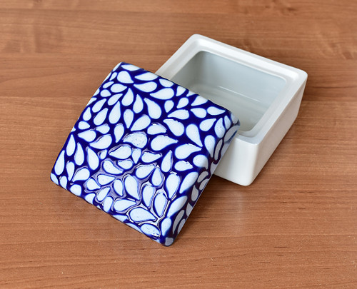 Porcelánová dóza Kobaltová originál — foto 5