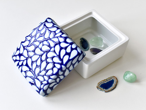 Porcelánová dóza Kobaltová originál — foto 6