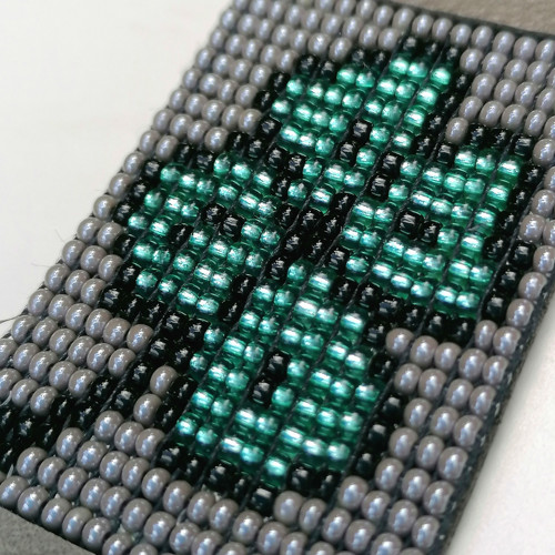 Four Leaf Clover-Leather Beaded Keychain — foto 3