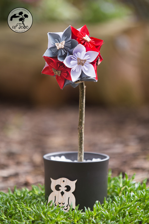 Kusudama strom v květináči — foto 6