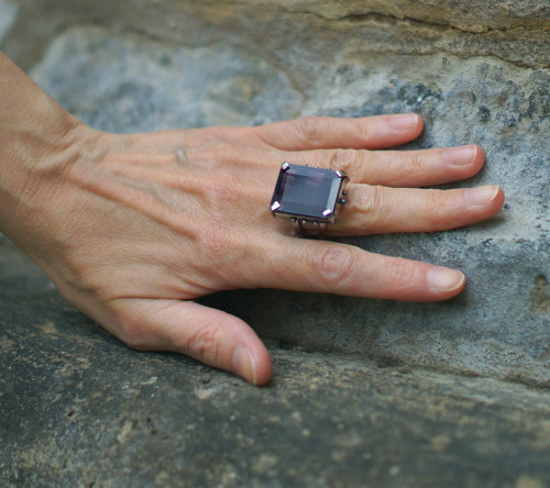 Nerezový prsten...." Deep purple" — foto 5