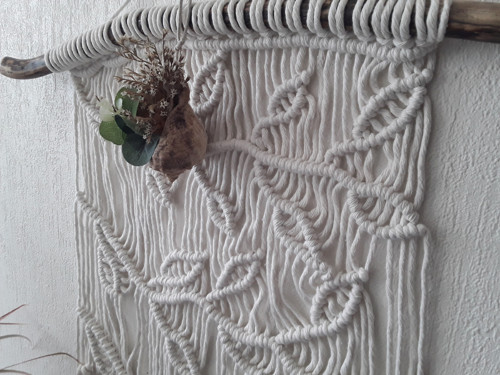 Macramé závěs "Lístky na větvi" — foto 2