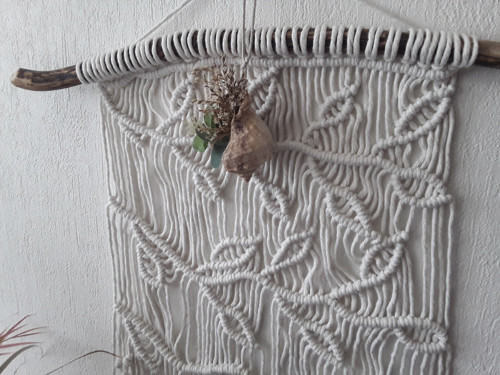 Macramé závěs "Lístky na větvi" — foto 6